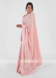 Light Pink Sequins Work Saree